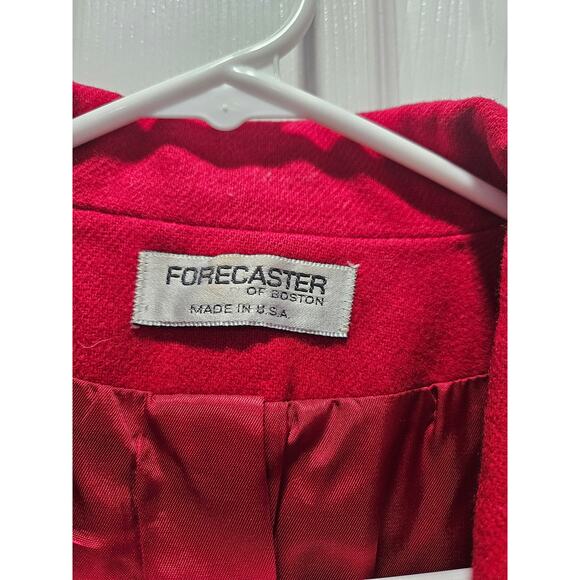 Vintage Forecaster of Boston Red 100% Wool Blazer Jacket Size 14 Single Button - Picture 6 of 11